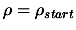 $ \rho=\rho_{start}$