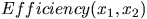 $ Efficiency(x_1,x_2)$