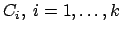 $ C_i, \;
i=1,\ldots,k$