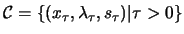 $\displaystyle {\cal C}= \{ (x_\tau,\lambda_\tau,s_\tau) \vert
 \tau >0 \}$