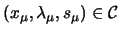 $ (x_\mu,\lambda_\mu,s_\mu) \in {\cal C}$