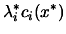 $\displaystyle \lambda_i^* c_i(x^*)$