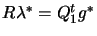 $ R \lambda^* = Q_1^t g^*$