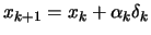 $ x_{k+1}=x_k+ \alpha_k \delta_k$