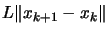 $\displaystyle L \Vert x_{k+1}-x_k \Vert$