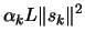 $\displaystyle \alpha_k L \Vert s_k \Vert^2$