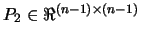 $ P_2 \in \Re^{(n-1) \times (n-1)}$