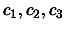 $ c_1, c_2, c_3$