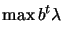 $\displaystyle \max b^t \lambda \; \;$