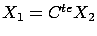 $ X_1 = C^{te} X_2$