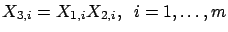 $ X_{3,i}=X_{1,i} X_{2,i}, \;\;i=1,\ldots,m$